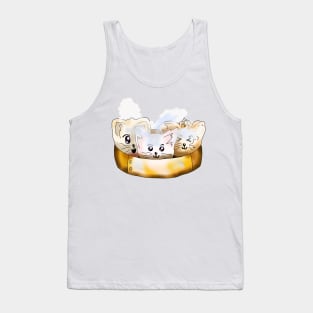 Cute kitty dumplings in a steamer basket Tank Top